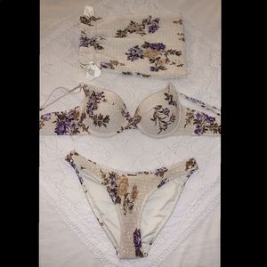 Triangl Bikini - White floral s/m